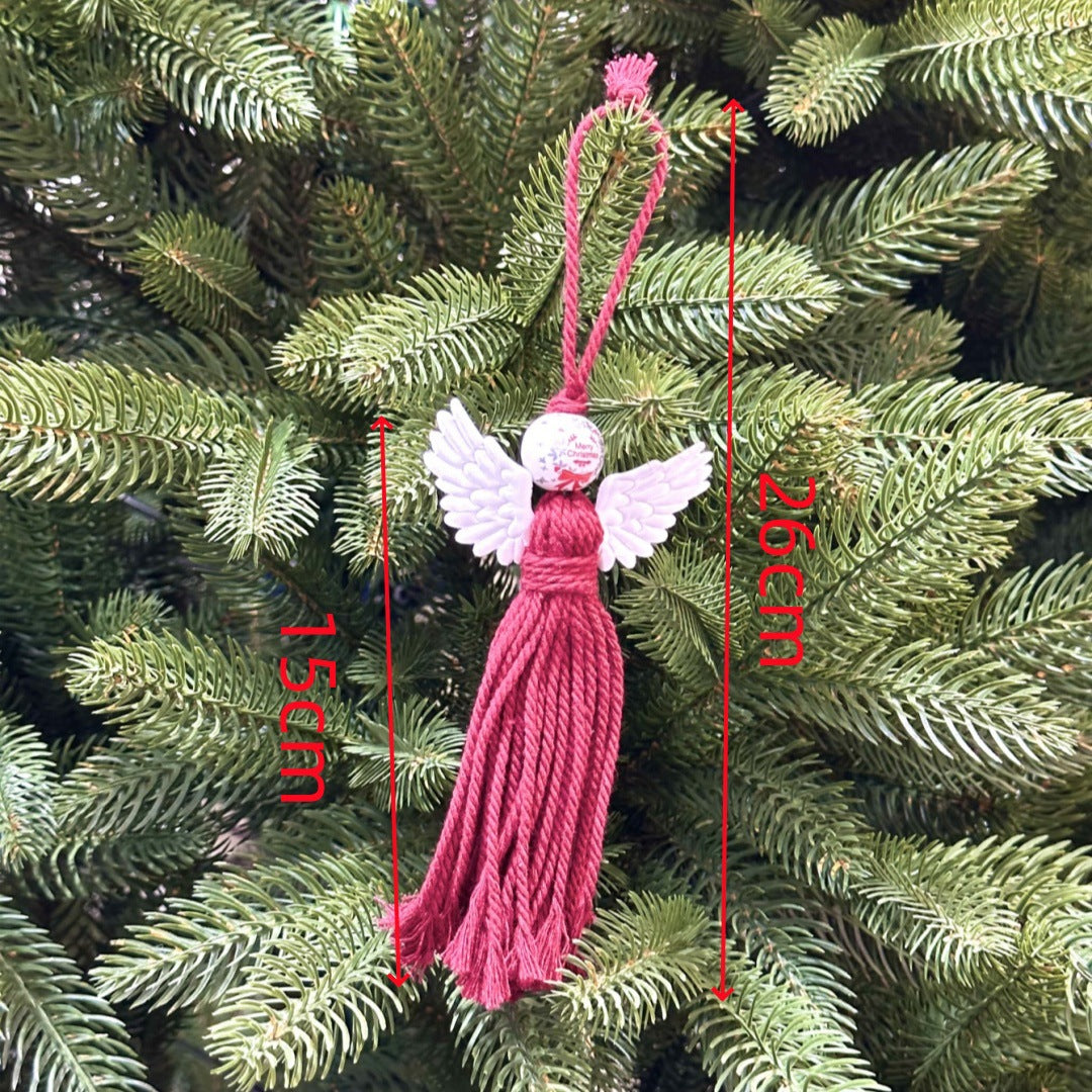 Handmade Cotton Rope Christmas Angel Pendant