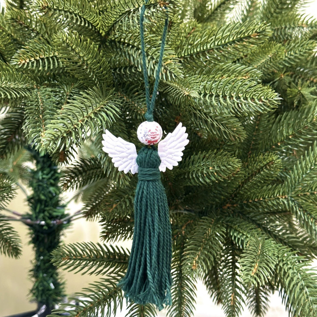 Handmade Cotton Rope Christmas Angel Pendant