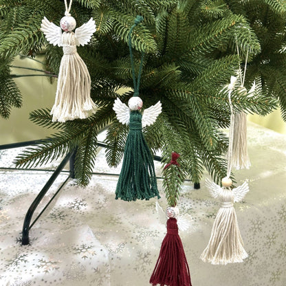 Handmade Cotton Rope Christmas Angel Pendant